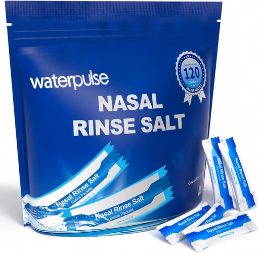 [BRSROYYQAEOWOE3X] 120 saltpakker,Sinus rensing pakker for Neti Pots,Neti Pot Salt pakker Individuelt omringet,Nasal rensing pakker Neti Pot Salt for Nasal Irrigation System,Nasal Vaske Squeeze flaske & Sinus Relief