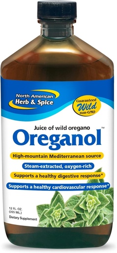 [BRSWIYYMOIEA2HA3] NORTH AMERICAN HERB & SPICE Oreganol P73 Juice - 12 fl oz, Pack of 5 - Wild Oregano Oil - Heart & Digestive Health - Kidney, Pancreas & Liver Support - Non-GMO - 865 Total Servings