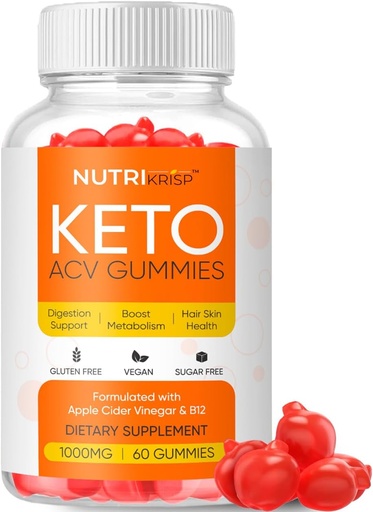 [BRSRAYYDPMBQYCD3] Keto ACV Gummies - Sugar-Free Gluten-Free Apple Cider Vinegar Supplement for Men Women (1000MG)