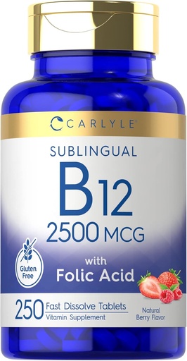 [BRSW2CTYDEDROFD7] Carlyle Vitamine B12 Sublingual 2500 mcg 
