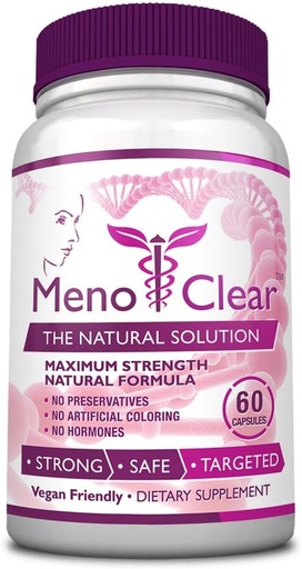 [BRSWK2QZBF4QO23O] Consumer Health MenoClear Night - 30 Capsules - Cuidado de la menopausia - Disminuir Hot Flashes, Mood Swings, e Irritability - Melatonin, Valerian, Hesperidin - Made in The USA