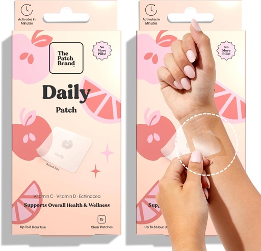 [BRSW2EL3CACRUYDG] The Patch Brand Daily Support Patches Apart 124; Natural Wellness Infused with Witamina C, Cytrate cynku, Witamina D, Ginko Biloba i Echinacea