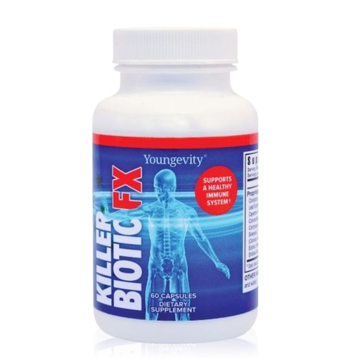 [BRSWIZAYOEOWAHDU] Youngevity Killer Biotic FX - Immune System Support | Sourced from Bee Propolis, Mushrooms & Colostrum | Natural Immunity Support | 60 Capsules