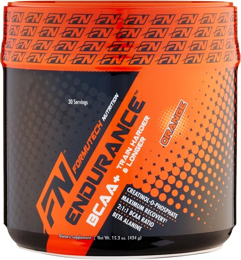 [BRSWIEIPBQBBU23C] Endurance BCAA Plus, Designed for Training Harder and Longer with Beta Alanine, Orange, 434 Gram