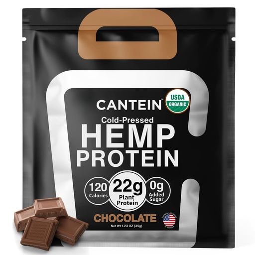 [BRSRABICCECQIADH] Organic Hemp Protein Powder, Vegan Plant Based, Chocolate 1 Serving