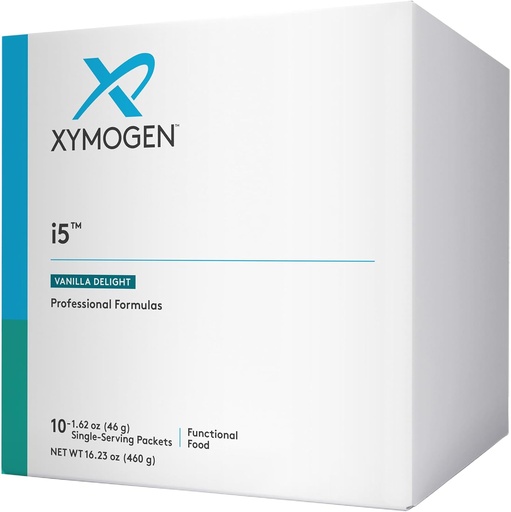 [BRSRMGQTCUPBS3TL] XYMOGEN i5 - Gut Health, Detox + Cytokine Balance Support Powder - 21g Protein, Immunoglobulin, Arabinogalactan, Broccoli Seed Extract - Vanilla Drink Mix (10 Packets)