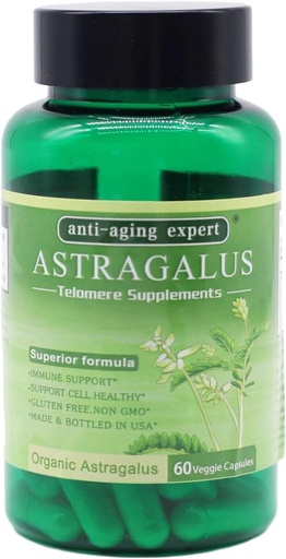 [BRSRMCAKBF7BY3TA] Astragalus Root Organic Extract 650mg, Schisandra Berries, Ligustrum Berry, 80% American Ginseng, Immune System Antioxidants Support, Healthy Aging, Made in USA