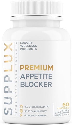 [BRSRAGA3CAIG2CLK] SuppLux | PREMIUM Appetite Suppressant Weight Loss Pills for Women | Belly Fat Burner, Carb Blocker, Energy Booster, Metabolsim Activating | Natural & Safe 3rd Party Tested - 60 Capsules