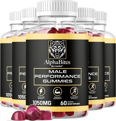 [BRSRAZAOCAIA2YDH] LIVORKA (5 Pack) Alpha Bites Gummies, Alpha Bites, AlphaBites Gummies, Advanced AlphaBites Formula,150 Count