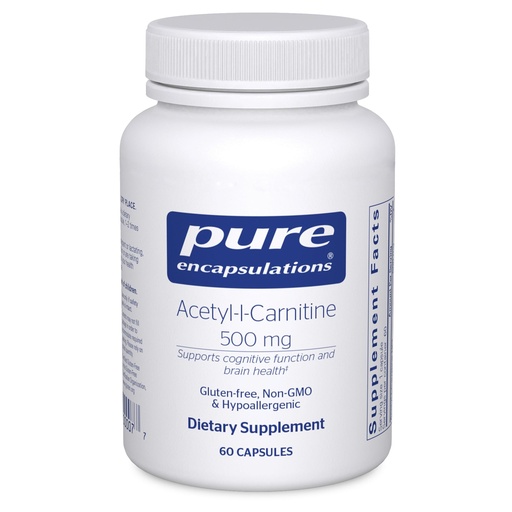 [BRSWIY37PIMWOFTO] Pure Encapsulations Acetyl-L-Carnitine 500 mg - Memory & Brain Supplement - Brain Support & Focus* - Gluten Free & Non-GMO - 60 Capsules