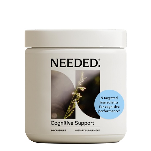 [BRSRAZT5AAFR63IV] Needed. Cognitive Support - Comprehensive Supplement with Ashwagandha, Reishi & Lion's Mane Mushrooms, Breastfeeding Safe - Supports Focus, Attention, & Memory, 30-Day Supply