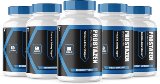 [BRSRABQCOJYREYDG] (5 Pack) Prostazen Capsules, Official Prostazen Pills to Support Prostate Health, Prostazen Plus Premium Prostate Formula, Prostazen for Healthy Prostate, Prosta Zen Pastillas Reviews (300 Capsules)