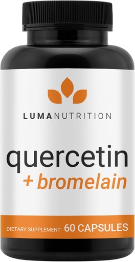 [BRSWYBL7C54BUEL2] Luma Nutrition Quercetin 500mg - Quercetin ar Bromelain papildinājumu - Antioksidants - Imūnsupport - Vegan & Gluten-free - 60 kapsulas
