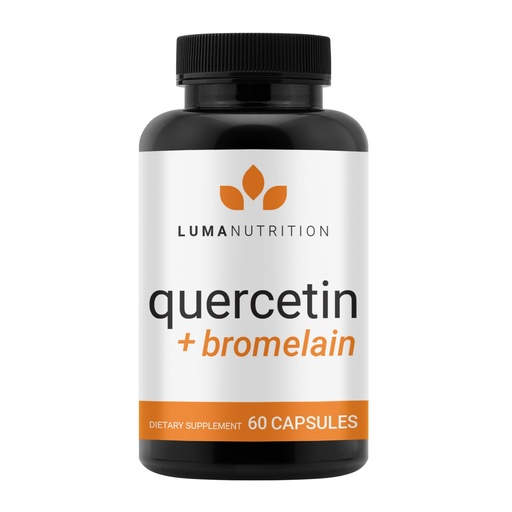[BRSWYBL7C54BUEL2] Luma Nutrition Quercetin 500mg - Quercetin with Bromelain Supplement - Antioxidant - Immune Support - Vegan & Gluten-Free - 60 Capsules