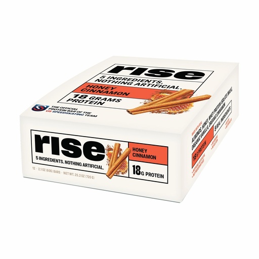 [BRSWKZQ3OYOWYDL2] Rise Whey Protein Bars - Honey Cinnamon | Breakfast Bar & Protein Snack 18g Protein 4g Fiber Just 5 Whole Food Ingredients Gluten-Free Soy Free