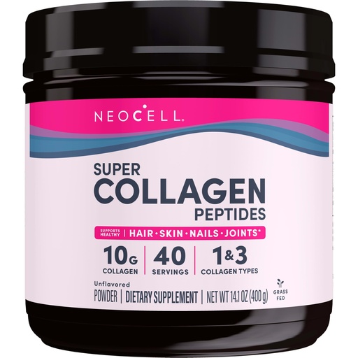 [BRSWGHYCB4AW23DA] NeoCell Grassfed Collagen Peptides Powder | 14 oz | Unflavored | for Women and Men | Hair, Skin, & Nails