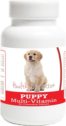 [BRSWGFA3AQBWYCTH] Healthy Breeds Golden Retriever Puppy Dog Multivitamin Tablet 60 Count