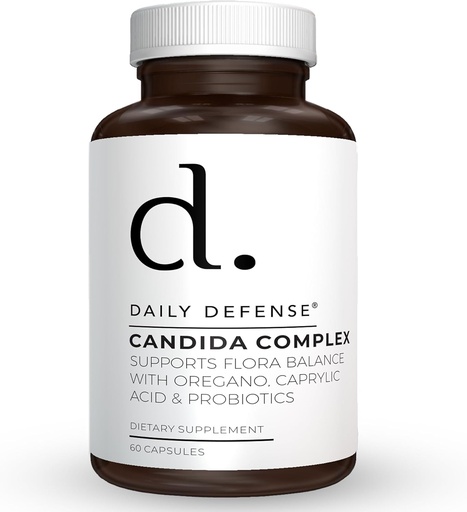 [BRSRAEACCMDRQ3LP] Candida Flush & Cleanse 60 Count Gut Support for Balanced Gut Flora with Oregano, Caprylic Acid,Probiotics, & Digestive Enzymes - Non GMO Dietary Supplement