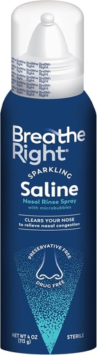 [BRSRAZIDOYCGY3DJ] تنفس الحق Sparkling Saline Nasal Rinse Spray — Effervescent, Drug-Free Relief from Stuffy Nose Due to Cold or Allergy — A Sparkling Sensation Only Bubbles can bring — 1 Can, 4.0 oz