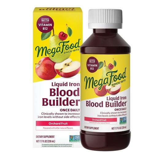 [BRSW2FIZDJ6Q2DYZ] MegaFood Blood Builder Liquid Iron Supplement for Women, Men & Kids, Clinically Shown to Increase Iron Levels Without Constipation, Vegan, 7.7 Fl Oz (23 Servings)
