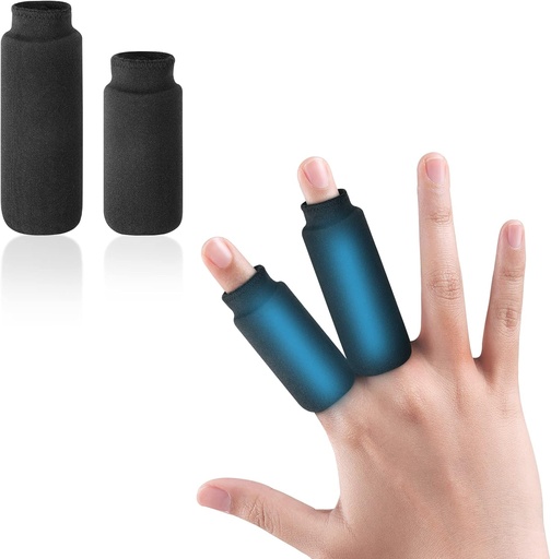 [BRSRMBL2AB5BGHY7] Finger Ice μανίκια 2 παγάκια για δάχτυλα, αντίχειρες & δάχτυλα ζεστό κρύο θεραπεία για αρθρίτιδα, Τενοντίτιδα, Trigger Finger και Swollen Finger Black