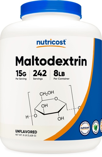 [BRSWG2Y7OYDQIFA2] Nutricost Maltodextrin Powder 8LBS - Gluten Free, GMO Free
