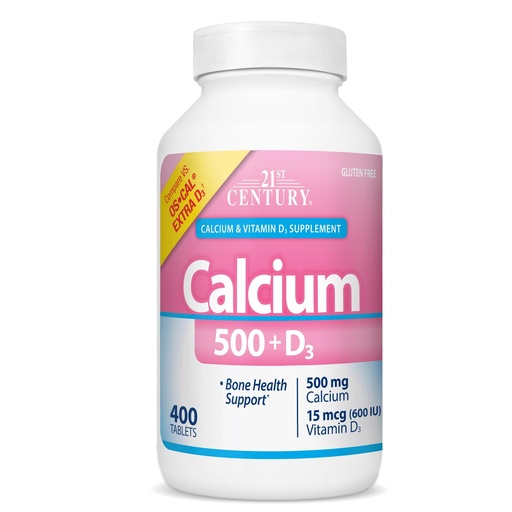 [BRSWIGT2BANW2GTO] 21st Century Vitamins Calcium 500 Plus Extra D Caplets, 400 Count