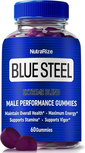 [BRSRA2YFDIPAED3A] Blue Steel Gummies for Men, Daily Nutrition to Boost Confidence and General Health, All Natural Supplement to Support Peak Performance, Official Male Gummy, BlueSteel Reviews (60 Gummies)