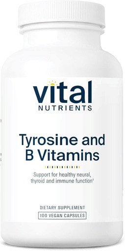 [BRSWIZYPAUJWG3IZ] Vital Nutrients Tyrosine and B Vitamins | Thyroid, Immune, and Nerve Support Formula | Adrenal Support Complex | Gluten, Dairy, Soy Free | Non-GMO | 100 Capsules
