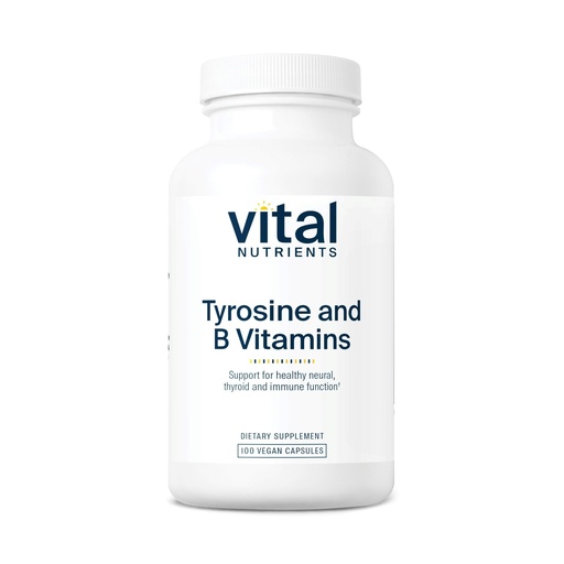 [BRSWIZYPAUJWG3IZ] Vital Nutrients Tyrosine and B Vitamins - Thyroid, Immune, and Nerve Support Formula - Adrenal Support Complex - Gluten, Dairy, Soy Free - Non-GMO - 100 Capsules