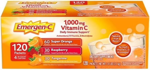 [BRSRMELQC4BA4DI7] Emergen-C 1,000 mg Vitamin C Dietary Supplement 120 Packets (1)