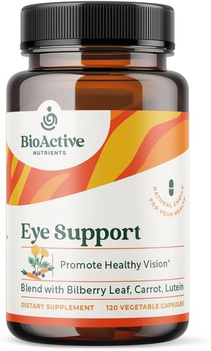[BRSWIYIEOV6BGGT4] BIOACTIVE NUTRIENTS Eye Support with Lutein - Support for Overall Eye Health - 120 Vegetable Capsules