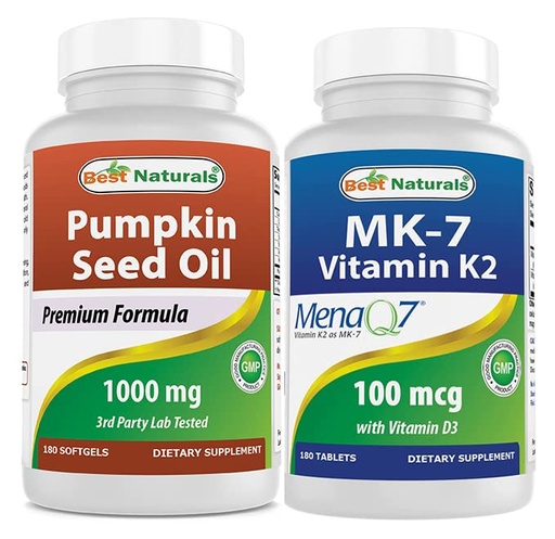 [BRSRMBAHOIDQOYDJ] Pumpkin Seed Oil 1000 mg & Vitamin K2 (MK7) with D3