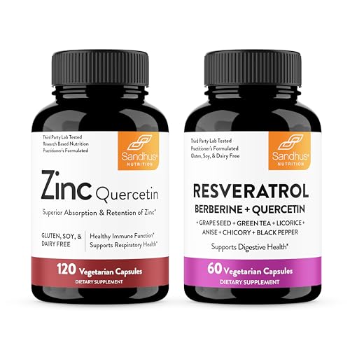 [BRSRAHA2BACGKAD5] Sandhu's Zinc Quercetin & Resveratrol Capsules | Support Immune Health