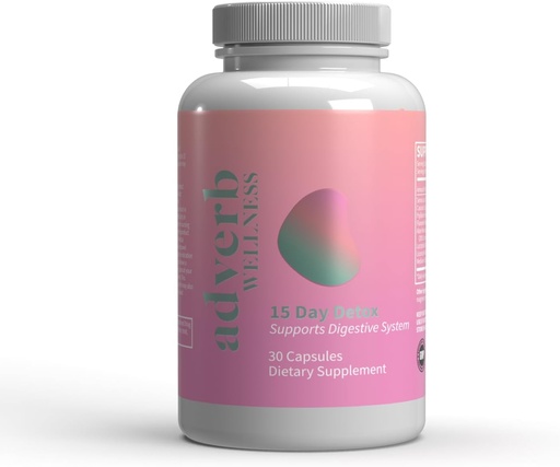 [BRSROCDYBZ7GGFDJ] 15-Day Gut Cleanse | Gut, Colon & Digestive Health Support | Natural Detox with Psyllium Husk, Cascara Sagrada & Gut Restoring Probiotics | 60 Capsules
