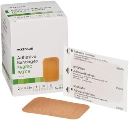 [BRSWKGL2OAPRCEDY] McKesson 16-4816 Medi-Pak Adhesive Strip, Performance Fabric, 2" x 3", 50 Count (Pack of 2)