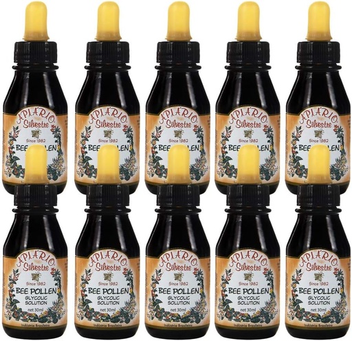 [BRSWY237CR5QOAIV] 10 Bottles of Apiario Silvestre Brazilian Bee Pollen Liquid Glycolic Extract -Non Alcoholic, Wax Free