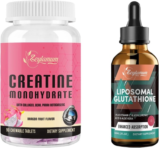 [BRSROCDQBN6BAYL5] Liposomal Glutathione Liquid & Creatine Monohydrate