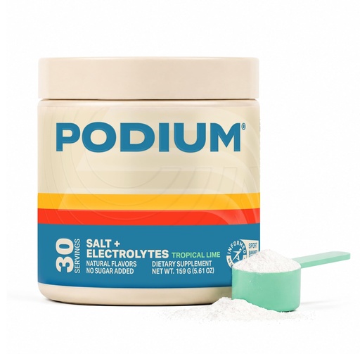 [BRSRAYYFCUBQGH3F] Podium Nutrition Training Salt + Electrolytes Powder, Tropical Lime, Post Workout Hydration & Muscle Recovery Support, Electrolyte Drink, Magnesium, Potassium,Calcium, Sodium Salts, 30 Servings