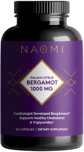 [BRSROEAYBN4AMEY2] NAOMI 意大利 Citrus Bergamot 1000mg, 奖-Winning心脏病学家 Dvlpd 高可能性,临床展示支持健康胆固醇,三甘油类药物,和心脏健康,w/7 关键多酚,30天供应