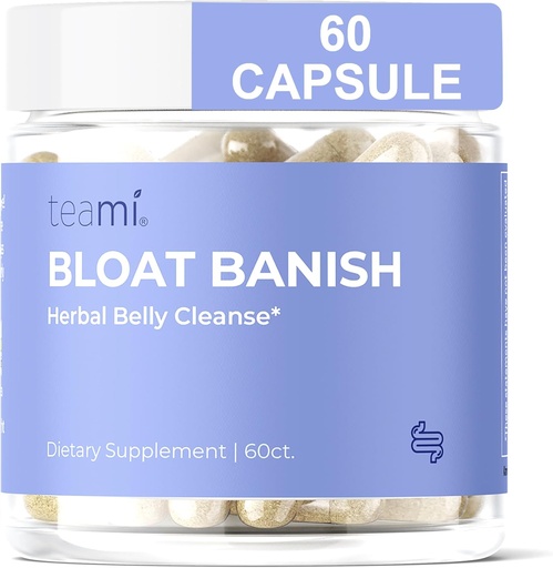 [BRSRMEL3PJ6GEETG] Teami Bloat Banish Fast Gas and Bloating Relief for Women - Debloat Pills to Support Digestion, Ensuring Regularity & Constipation Relief - Natural Herbal Belly Cleanse with Digestive Enzymes