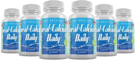 [BRSWGGQTPMDQ2EQ4] Daily Health - Pure Okinawa Coral Calcium - Marine-Grade Supplement with 72 Trace Minerals - 1475mg, 540 Vegetable Capsules (6 Month Supply)