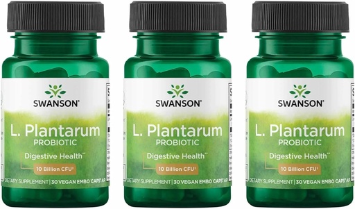 [BRSWGZIDOJ4BA2QV] Swanson L. Plantarum - Digestive Supplement Promoting Gastrointestinal Balance & Bowel Regularity - Natural Formula to Help Reduce Bloating - (30 Veggie Capsules) 3 Pack