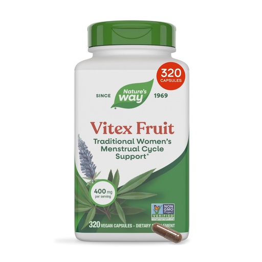 [BRSWGZQHPIIBQD3H] Nature Way, Vitex Fruit, 400 mg, 320 Vegetarian Capsules NWY-11923