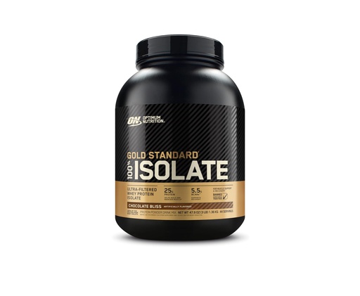 [BRSWGFLRAECGO23B] Optimum Nutrition Gold Standard 100% Isolate, Protein Powder, Chocolate Bliss, 3 Pounds, 44 Servings. Whey Protein Isolate (Packaging May Vary)