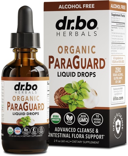 [BRSRAGAHOZ7RGDT5] ParaGuard Cleanse Liquid Organic Detox - Organic Intestinal Guard Formula Supplement for Humans with Black Walnut Wormwood Clove & Oregano Tincture - Natural Herbal Intestine Body Gut Cleanser 2 oz