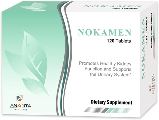 [BRSRMAD7OYCR6FLB] ANANTA MEDICARE Nokamen Kidney Support Supplement - Herbal Formel för urinvägshälsa - 120 tabletter