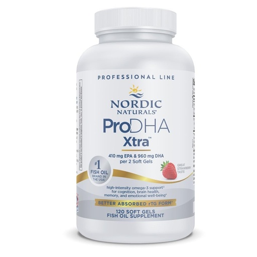 [BRSWIZL2BZ6QEEDM] Nordic Naturals ProDHA 1000, Strawberry - 120 Soft Gels - 1660 mg Omega-3 - High-Intensity DHA Formula for Neurological Health, Mood & Memory - Non-GMO - 60 Servings