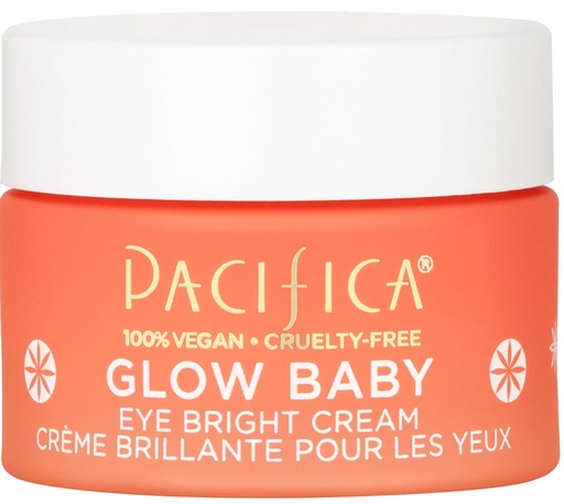 [BRSW2GD2OEIAKC3B] Pacifica Glow Baby Brightening Eye Cream – Dark Circle & Puffiness의 아이 크림 아래 비타민 C, 타이어 아이 향수 무료 0.5 oz Clean Vegan Dermatologist Tested를 위한 카페인 주입 눈 Brightener