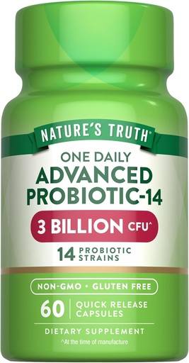 [BRSWICQBBAFQE3IZ] La Verdad de la Naturaleza Probióticos Capsules ← 3 Billones CFU TENIDO 60 Conteo Silencio para Hombres y Mujeres TENIDO 14 Estrasas ANTE No GMO &amp; Gluten Suplemento Libre